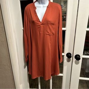 V-neck long sleeve dress, soft and flowy. Brand new, with tags
